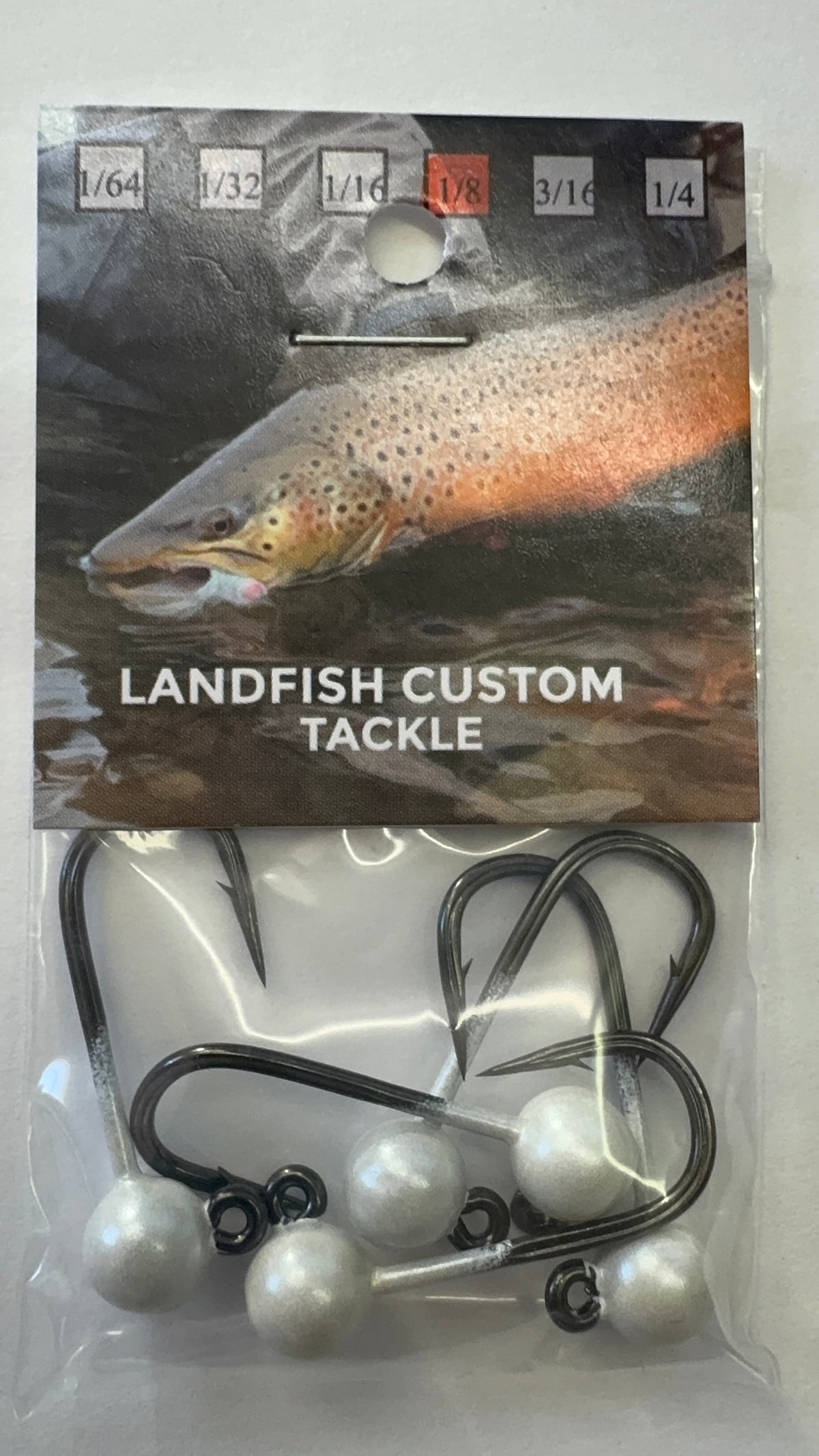 5pk - Landfish Custom Tackle 4x Strong mustad round head jighead