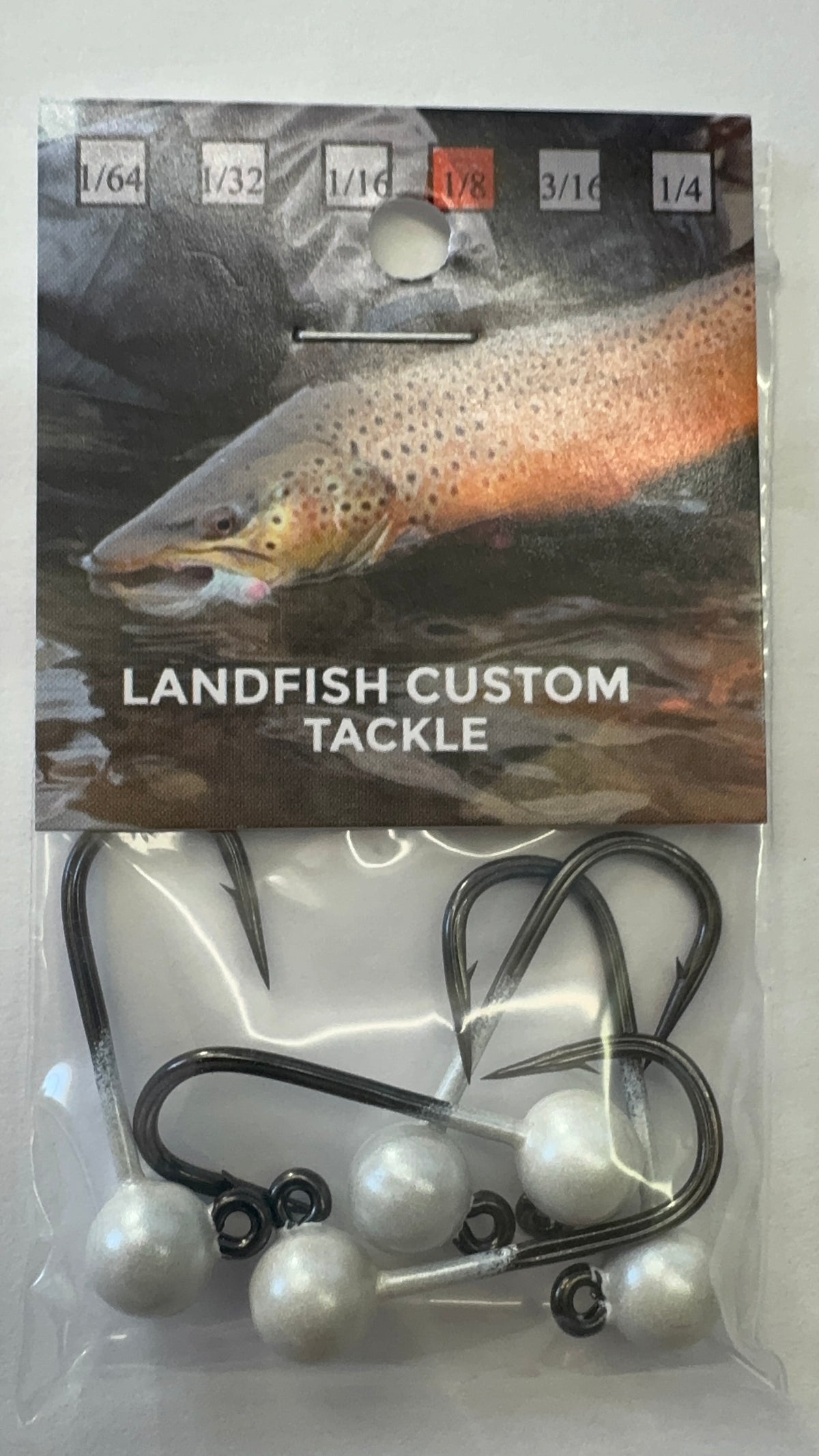 5pk - Landfish Custom Tackle 4x Strong mustad round head jighead